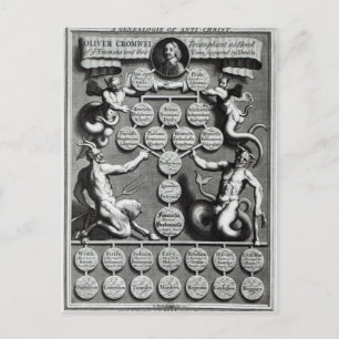 De genealogie van het anti-Christus Oliver Briefkaart