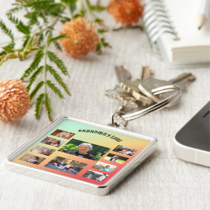 De genegenheid van oma vieren 10 foto's sleutelhanger