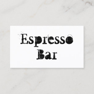 De generische Duidelijke Witte Bar van de Espresso Visitekaartje
