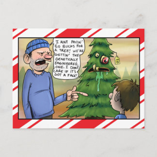 De genetisch gebouwde groet van de Kerstboom Feestdagenkaart