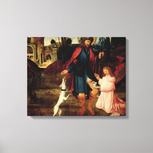 De genezing van Sint Roch Canvas Afdruk (Voorkant)