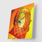 De Geniale wandklok Vierkante Klok (Hoek)