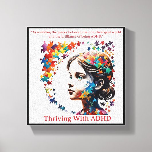 De genialiteit van ADHD Canvas Afdruk (Voorkant)