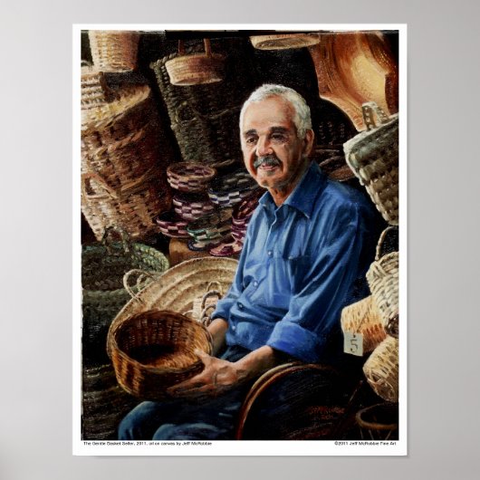 De Gentle Basket Seller Poster (Voorkant)