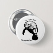 De Gentle Giant. Ronde Button 5,7 Cm (Voorkant /achterkant)