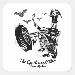 De Gentleman Rider uit Hades Vierkante Sticker