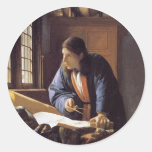 De geografische aanduiding ronde sticker