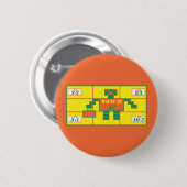 De Geometrics-Button-Rectangle-Age 5 Ronde Button 5,7 Cm (Voorkant /achterkant)