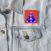 De Geometrics-Button-Triangle-Age 5 Vierkante Button 5,1 Cm (In situ)