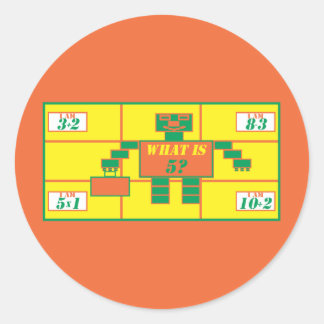 De Geometrics-Sticker-Rectangle-Age 5 Ronde Sticker