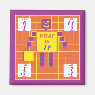 De geometrie-magneet-vierkant-leeftijd 7 magneet