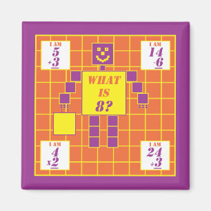 De geometrie-magneet-vierkant-leeftijd 8 magneet