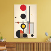 De geometrische Abstracte kunst van het Bauhaus Canvas Afdruk (Insitu (Woonkamer))