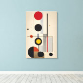 De geometrische Abstracte kunst van het Bauhaus Canvas Afdruk (Insitu (Houten vloer))