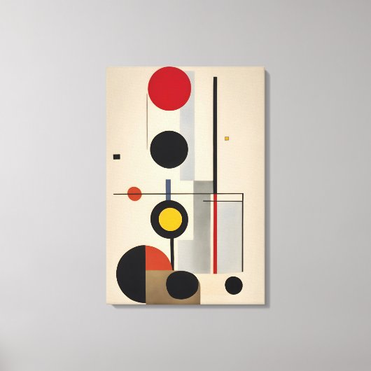 De geometrische Abstracte kunst van het Bauhaus Canvas Afdruk (Voorkant)