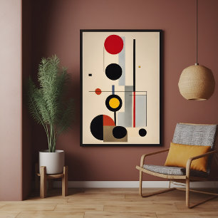De geometrische Abstracte kunst van het Bauhaus Poster