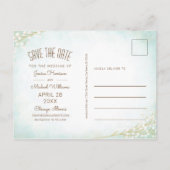 De Geometrische Foto van de Ring van de waterverf Uitnodiging Briefkaart (Achterkant)