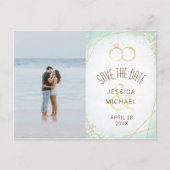 De Geometrische Foto van de Ring van de waterverf Uitnodiging Briefkaart (Voorkant)