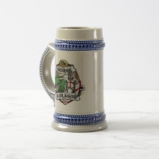 De George en Dragon Stein Bierpul (Voorkant links)