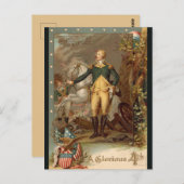 De  George Washington vierde op rij Briefkaart (Voorkant / Achterkant)