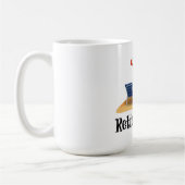 De gepensioneerde Chick op het strand Koffiemok (Links)