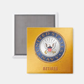 De gepensioneerde magneet van de Amerikaanse marin (Voorkant / Achterkant)