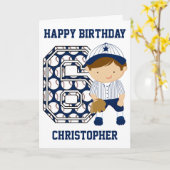 De gepersonaliseerde 6de Vanger BW van het Honkbal Kaart (Gele Bloem)