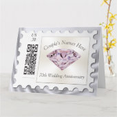 De gepersonaliseerde 70ste Kaart van het Jubileum (Gele Bloem)