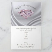 De gepersonaliseerde 70ste Kaart van het Jubileum (Binnen)