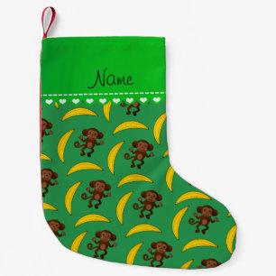 De gepersonaliseerde bananen van de naam groene kleine kerstsok