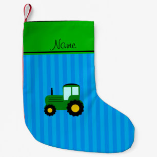 De gepersonaliseerde blauwe strepen van de naam kleine kerstsok