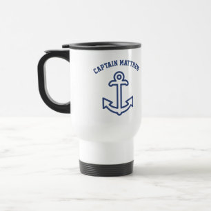 De gepersonaliseerde Blauwe & Witte Mok van de