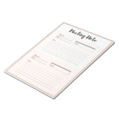 De gepersonaliseerde Blocnote van de Vergadering (Schuin)