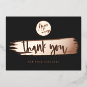 De gepersonaliseerde Code QR van de Logo Dank u de Folie Feestdagenkaart (Voorkant)