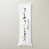 De gepersonaliseerde de naamdatum van het manuscri lichaamskussen (Voorkant Verticaal)