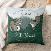 De gepersonaliseerde Eekhoorns van de Liefde van Kussen (Deken)