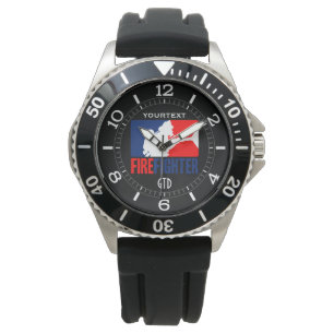 De gepersonaliseerde Firefighter Headliner Tri-kle Horloge