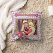 De gepersonaliseerde fotolijst met eigen tekst kussen (Deken)