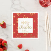 De gepersonaliseerde Gouden Partij van de Vakantie Servetten (Insitu)