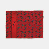 De gepersonaliseerde honden van de naam rode fleece deken (Voorkant (Horizontaal))