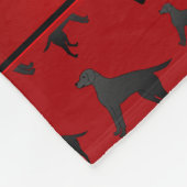 De gepersonaliseerde honden van de naam rode fleece deken (Hoek)