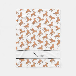 De gepersonaliseerde honden van naam witte fleece deken