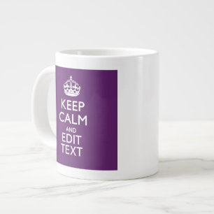 De gepersonaliseerde Jouw tekst van het KEEP CALM  Extra Grote Beker