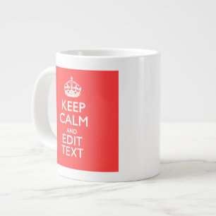 De gepersonaliseerde Jouw tekst van het KEEP CALM Jumbo Mok