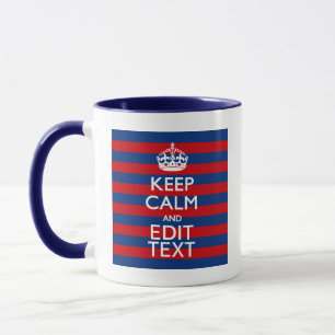 De gepersonaliseerde Jouw tekst van het KEEP CALM  Mok