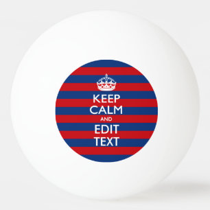 De gepersonaliseerde Jouw tekst van het KEEP CALM  Pingpongballen