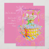 De gepersonaliseerde Kaart van een kleindochter. (Voorkant / Achterkant)