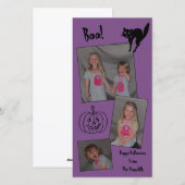 De gepersonaliseerde Kaart van Halloween (kat, (Voorkant / Achterkant)