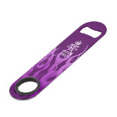 De gepersonaliseerde KEEP CALM en geeft de Paarse  Speed Flessenopener (Voorkant Gekanteld)