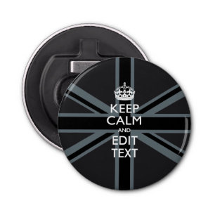De gepersonaliseerde KEEP CALM en geeft Kleurrijke Button Flesopener